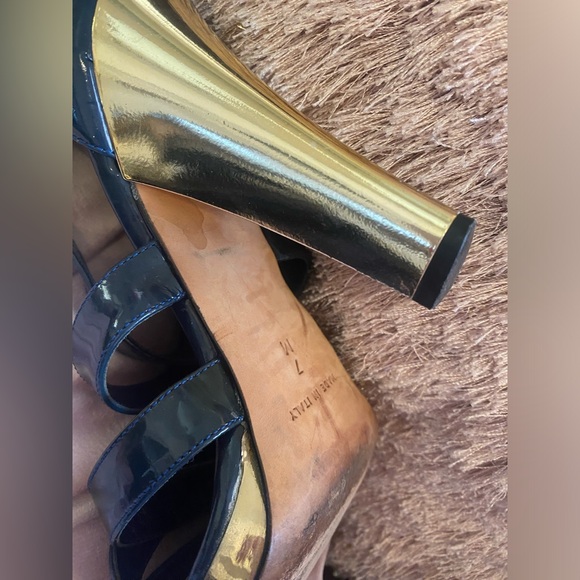 🎀 Made in ITALY Michael Kors Heels Shoes Size 7 M Gorgeous patent leather color - Picture 11 of 12